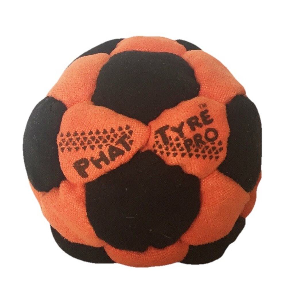🔥World Footbag Phat Tyre Pro Footbag Hacky Sack BLACK/ORANGE BNWT🔥